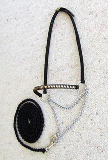 Show Halter - Braid trim nose Gold 